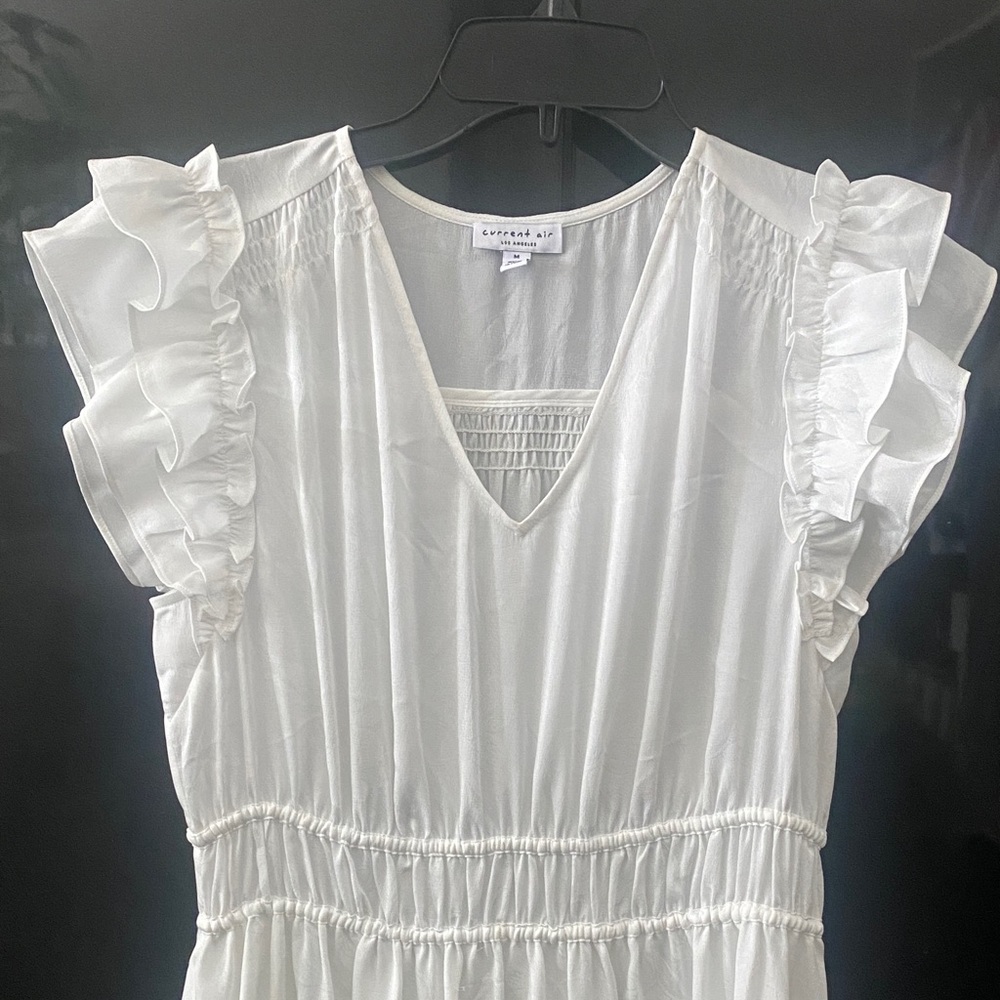 Current Air Ivory V-Neck Dress
